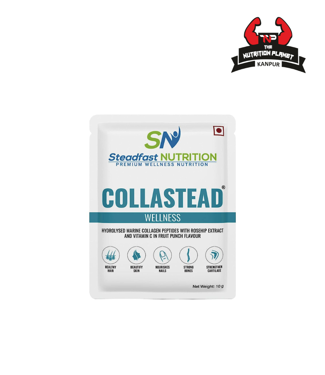 Steadfast Nutrition Collastead Collagen Powder|Natural Marine Collagen Supplements for Women & men|Boost Skin, Hair, Bones, Nail Health with Pure Collagen Peptides, 300g|30 Sachets